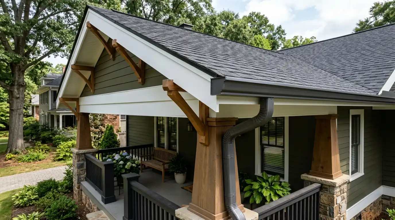 New gutters and wrapped fascia on a craftsman bungalow